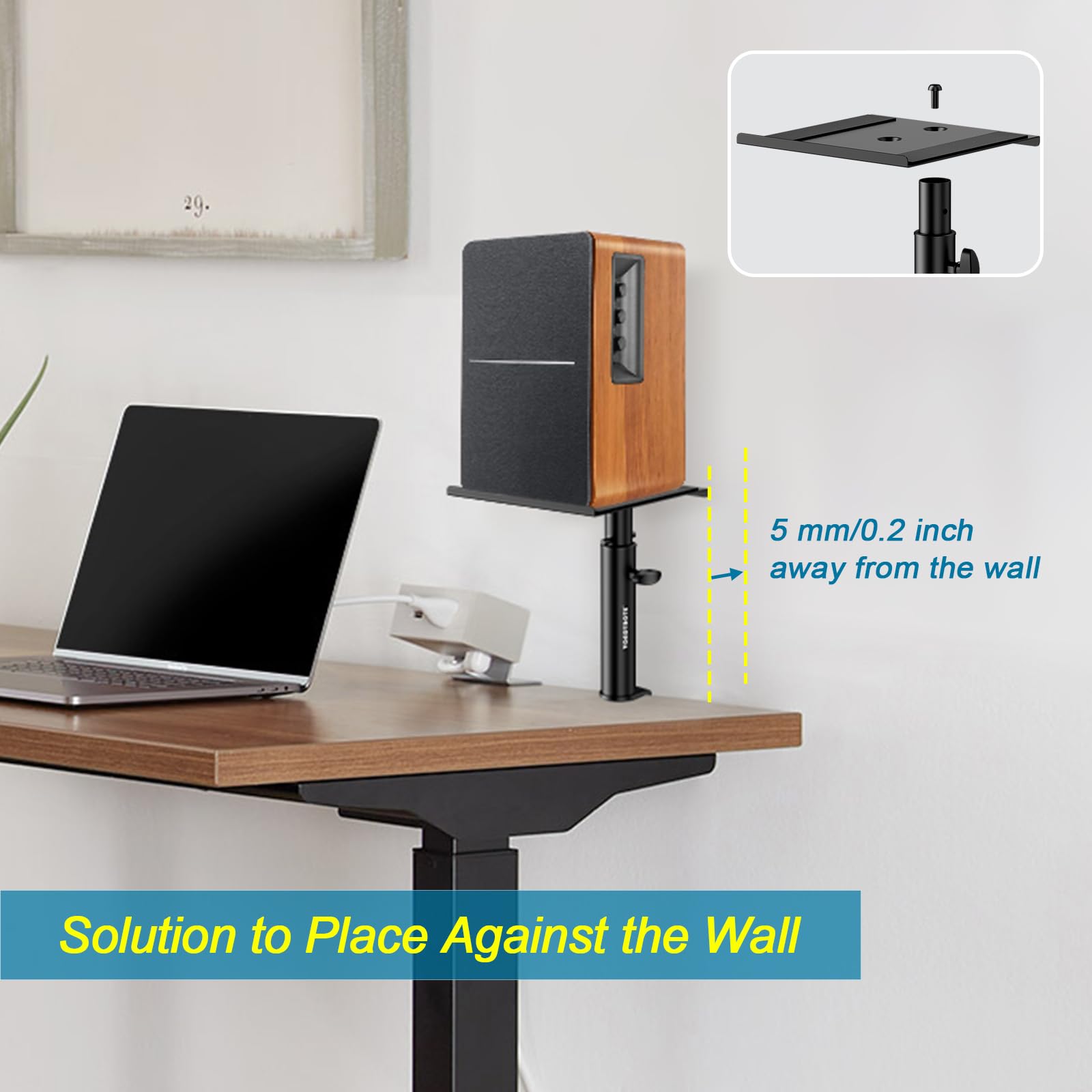 Amazon.co.jp: Vondynote Studio Monitor Stand Set of 2 Desktop